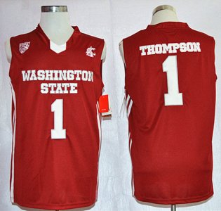 Maillot De Basket NCAA Washington State Cougars Klay Thompson 1 College Basketball Rouge